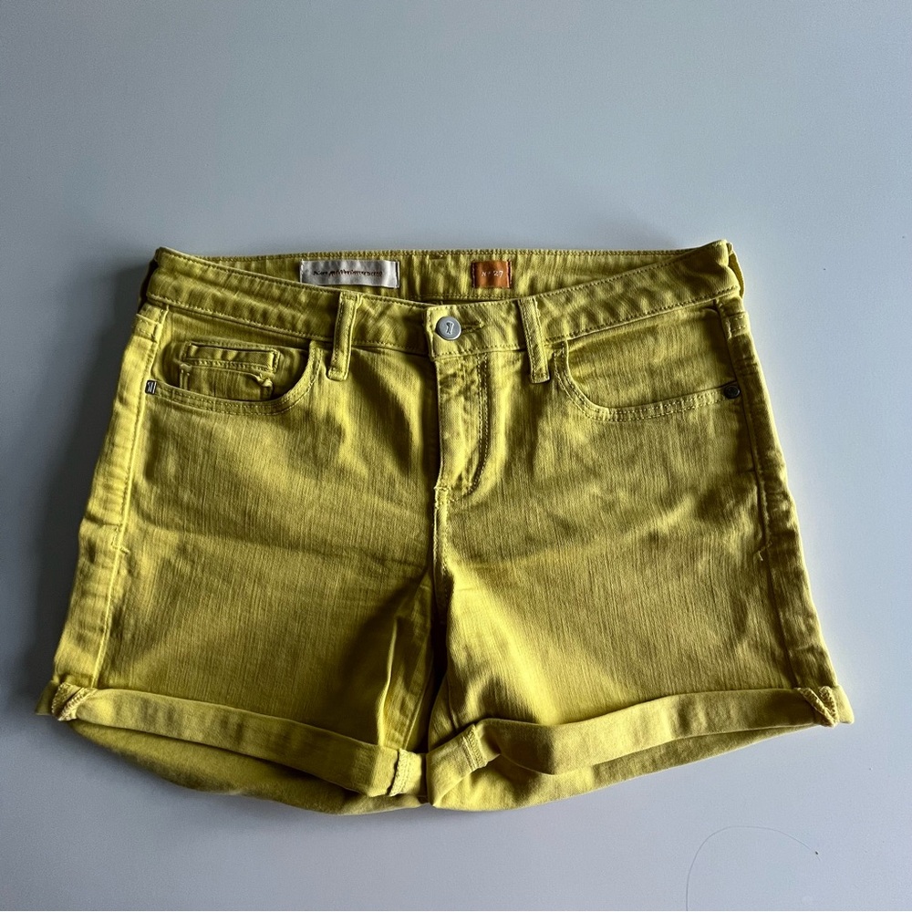 Anthropologie Pilcro & The Letterpress Yellow Denim Shorts, size 27
